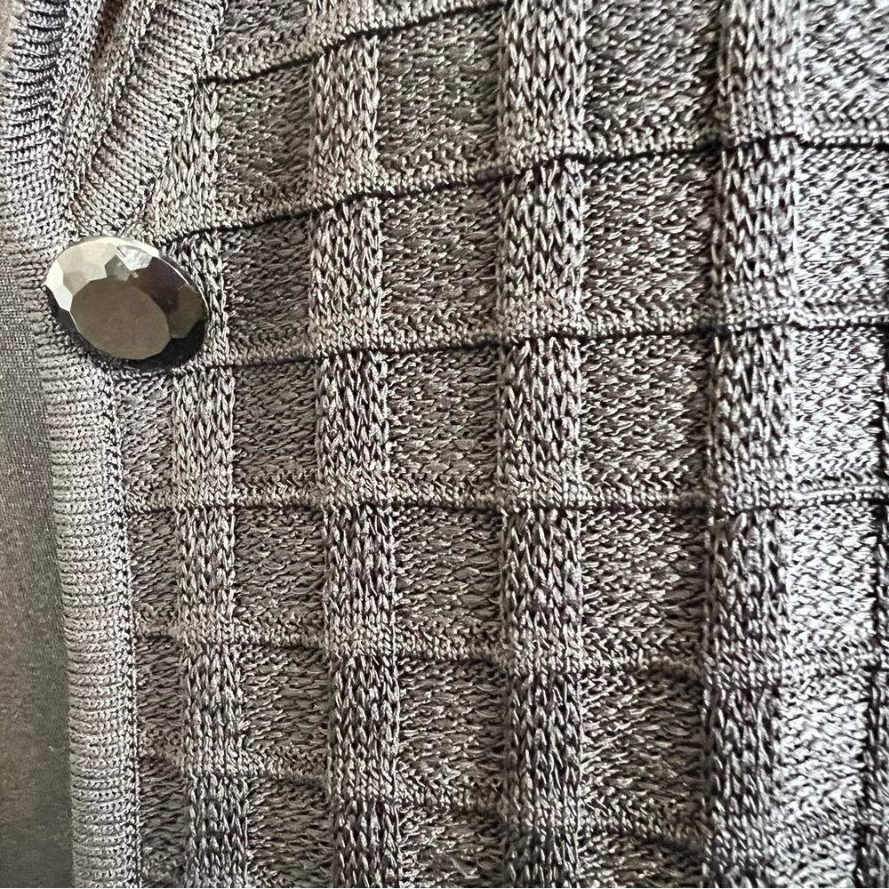 Vintage Exclusively Misook Black Ribbed Cardigan Blazer Jacket Sweater Size XS - Picture 5 of 11